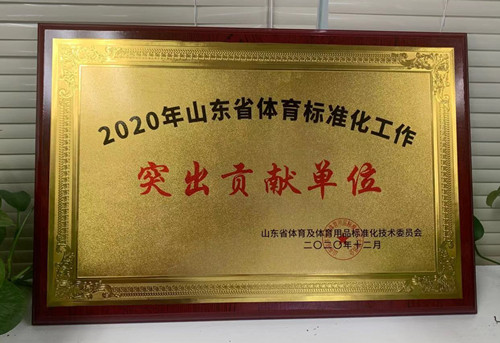 恭喜leyu.樂魚體育榮獲山東省體育及體育用品標(biāo)準(zhǔn)化技術(shù)委員會授予“突出貢獻單位”榮譽稱號